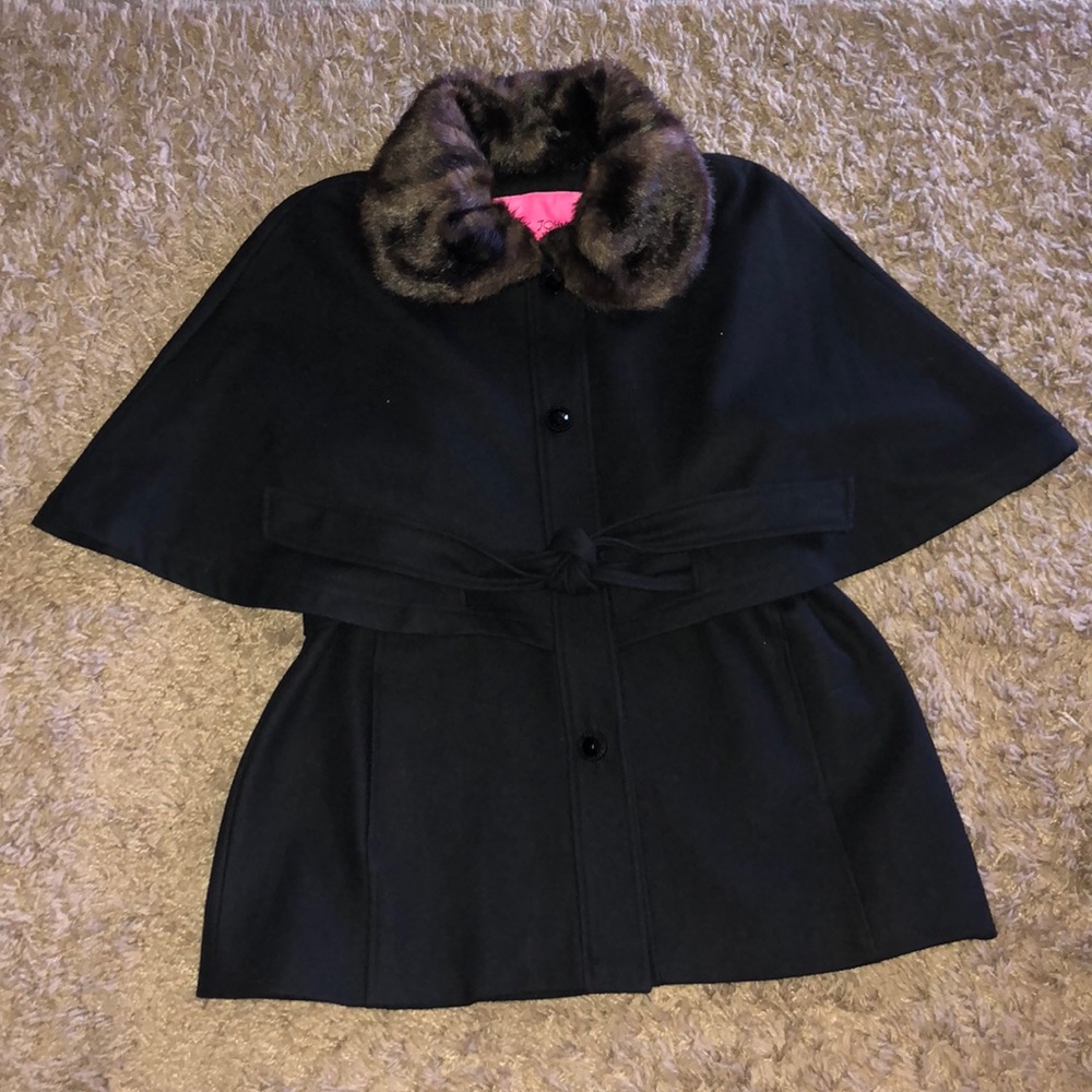 Betsey Johnson Caped Wool Pea Coat